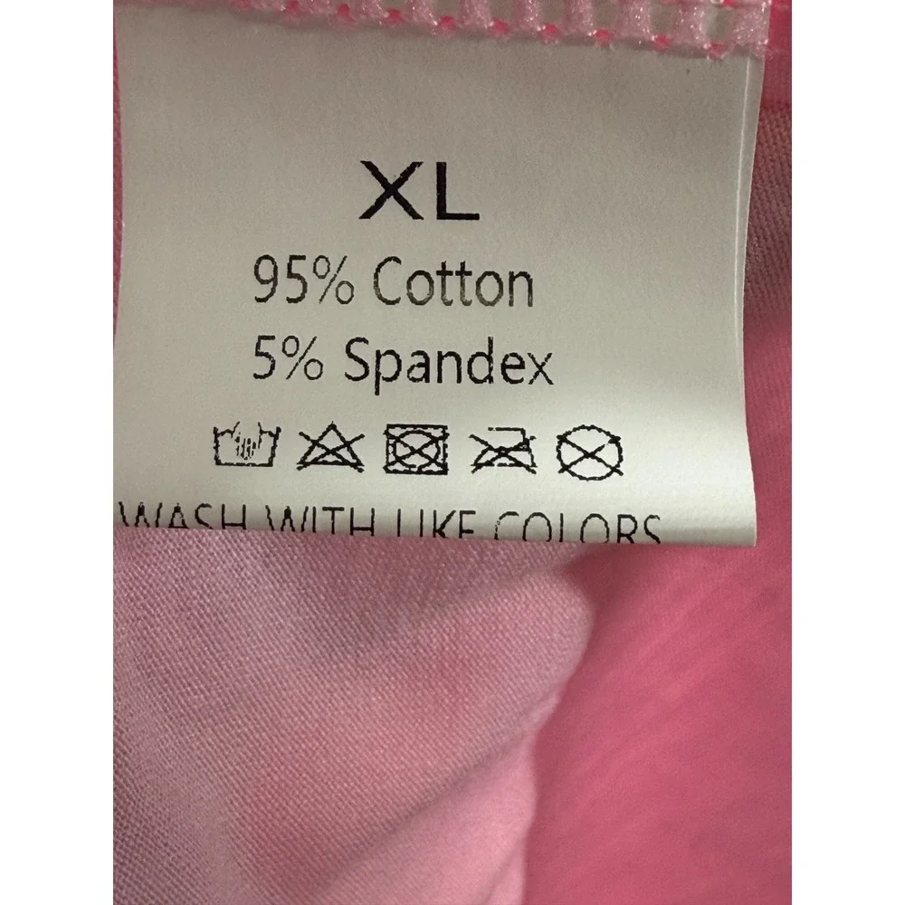 Women's XL Pink Lace Trim Nightgown Cotton Stretch‎ Coquette Sleepwear Chemise